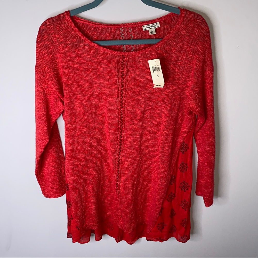 Lucky Brand • Size S Red Sweater